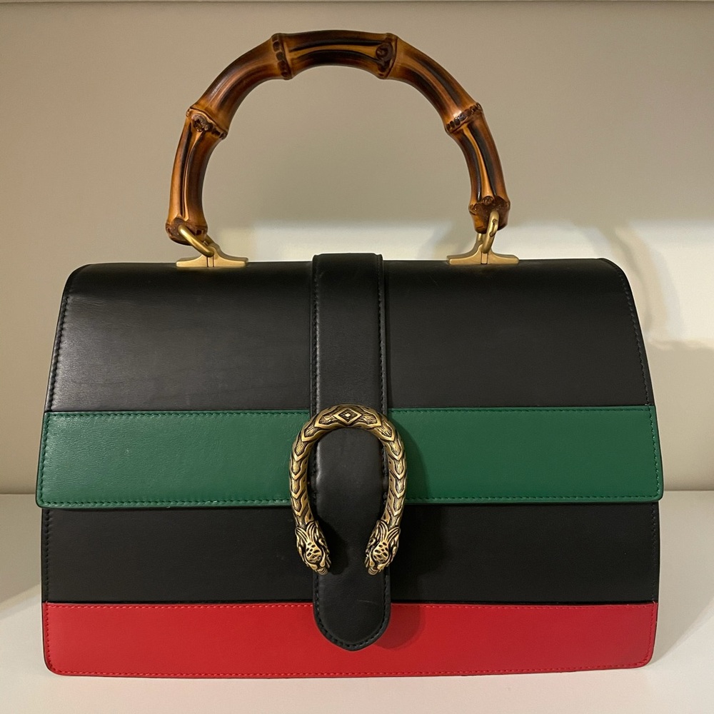 Large Dionysus Top Handle Leather Shoulder Bag